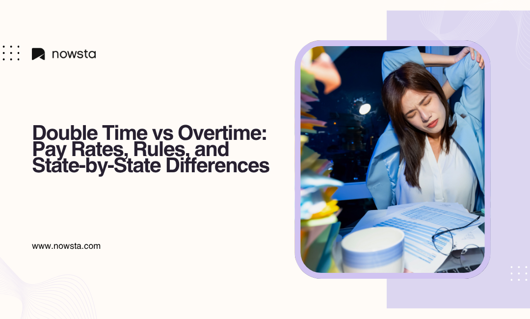 Employee working late reviewing documents representing overtime and extended work hours