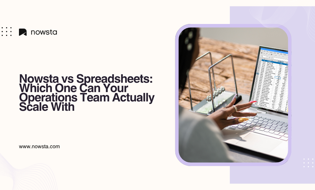 Professional reviewing spreadsheet data on a laptop representing workforce planning and scalability