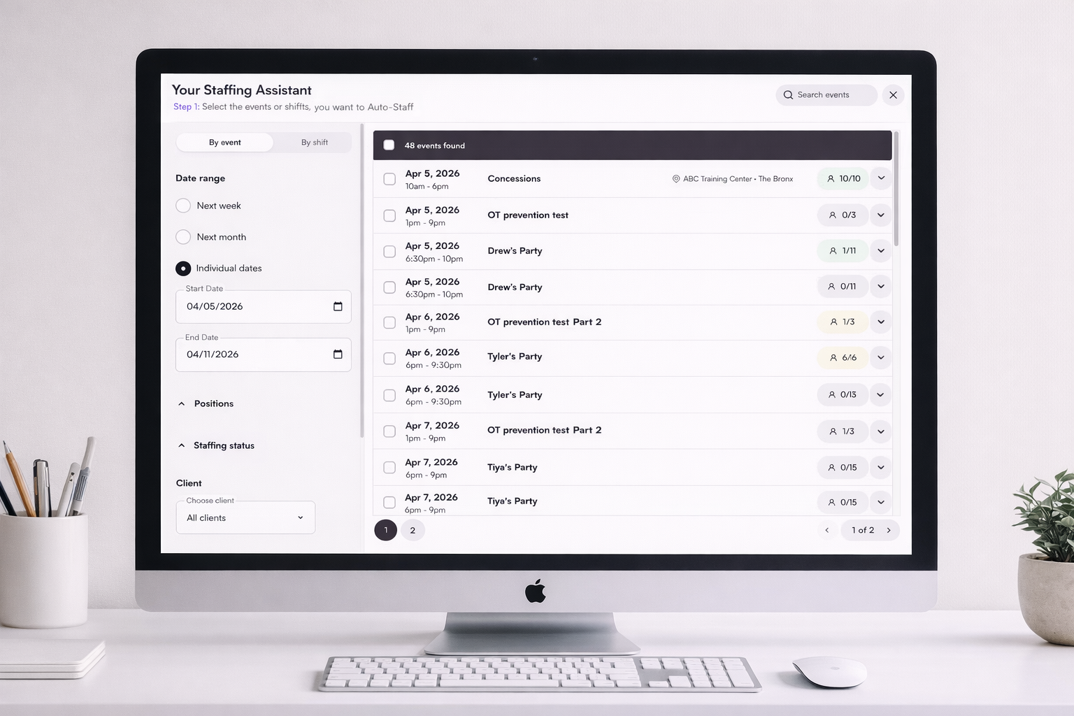 staffing management dashboard for logistics and distribution workforce teams | Nowsta